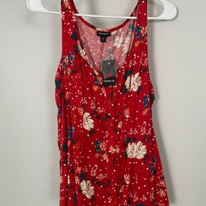 Torrid Red Peplum Sleeveless Top